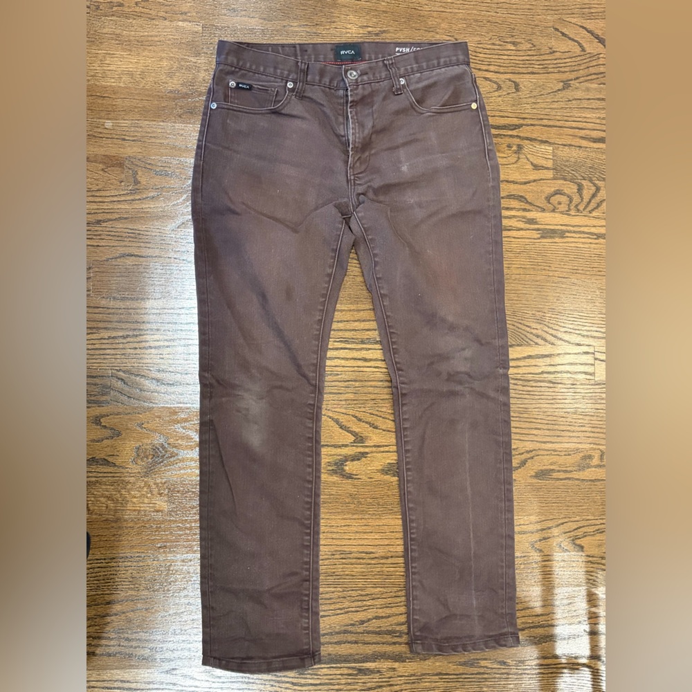 RVCA Brown Daggers Denim - Waist 31 - PVSH Fresh - Spanky Long